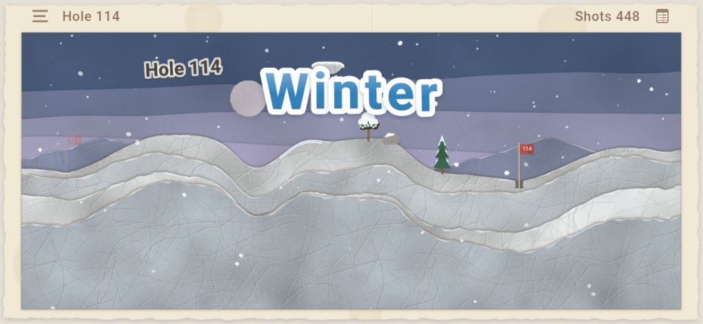 Paper Golf — winter course, hole 114